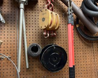 Wood Clamps, Double Wooden Pulley