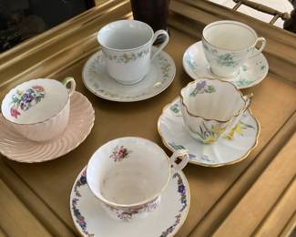 Aynsley Bone China Pink Teacup & Saucer