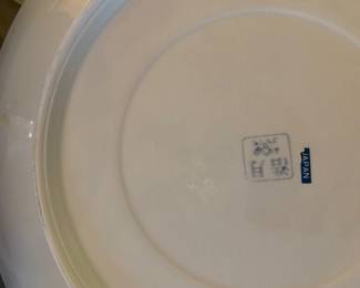 Japanese Porcelain Charger with Bamboo Design