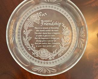 The Miracle of Friendship Decorative Glass Plate