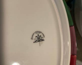 Set of 8 Homer Laughlin "Tones" Dinner Plates