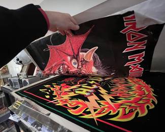 Vintage black velvet AC/DC black light poster 
