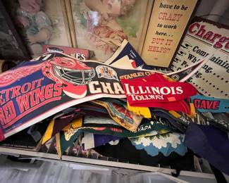 Vintage sports flags 
