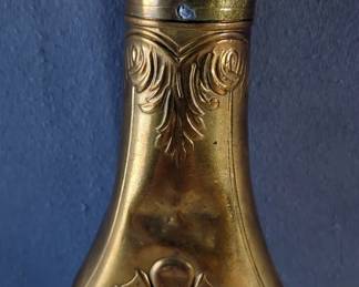 Embossed Metal Black Powder Flask