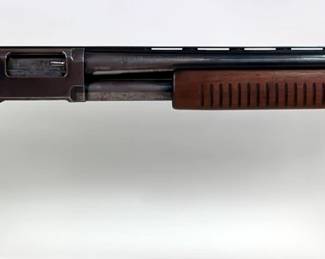 JC Higgins / Sears and Roebuck 20 12 ga Pump Action Shotgun SN# Not Found, 27" Bbl, J.C. Higgins Flash Suppressor, Short And Medium Chokes, 2-3/4" Chamber 