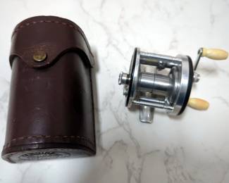 J.A. Coxe (Bronson) Coronet 25n Fishing Reel, In Leather Case