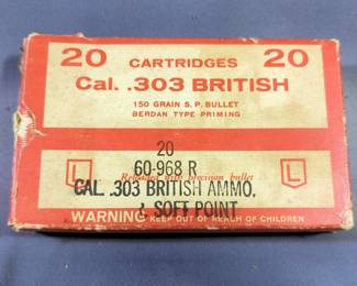 .303 British Ammo, Approx 20 Rds