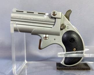 Cobra CB9SB 9mm Over/Under Derringer Pistol SN# CT134947, Paperwork, With Leather Bianchi Holster, In Box