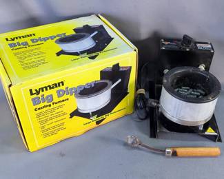 Lyman Big Dipper Casting Furnace, With Ladle And Some Cast Bullets, In Box