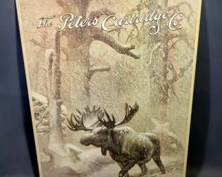 Tin Firearm Advertisements, Brands Include CCI, Winchester, Peter's, And J I Case, Sizes Range 12" x 16 To 17.5" x 8", Total Qty 4