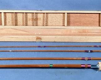 Vicki Japan Bamboo Fly Fishing Rod, With Two Tips, In Wood Case 