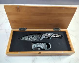 Fly Racing 15 Year Commemorative Folding Knife, 4" Blade, Includes Multi-Tool, In Display Box 