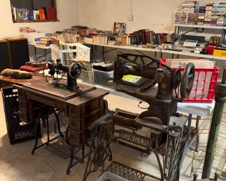 Vintage singer, sewing machine and cobbler machine