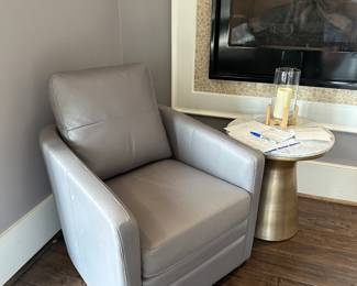 Small leather swivel chair