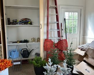 Christmas decor and garage stuff