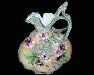 Excellent Nippon Moriage Pitcher Unmarked