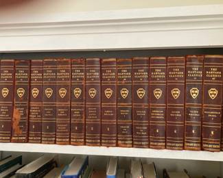 Full set of leather bound Harvard Classic books