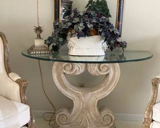 Contemporary glass top table