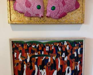 Original Jack Baron & Haitian Painting by Casimir