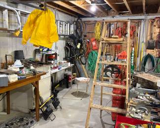 PACKED WORK SHOP AREA