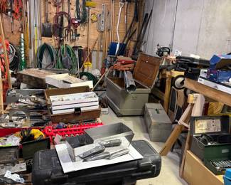 PACKED WORK SHOP AREA