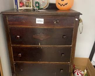 Antique Tall Dresser, Holiday Decor