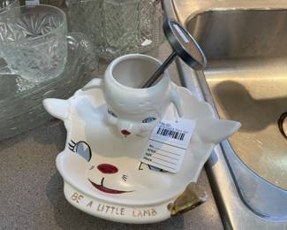 Lamb cup & plate set