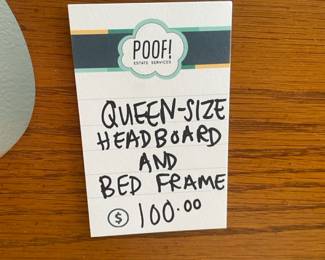 Queen-size headboard and bed frame