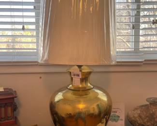 Hammered Brass Table Lamp