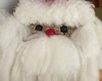 Vintage Macrame Santa