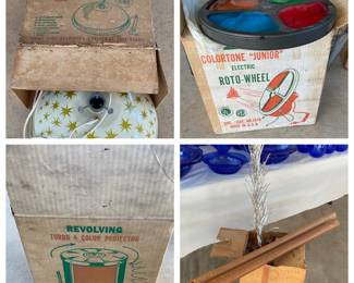 Vintage Christmas Tree 6’, Color Wheels, Tree Rotator