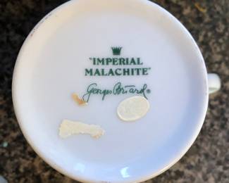 Georges Briard Imperial Malachite cups and saucers