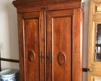 Antique 19th century wardrobe; walnut