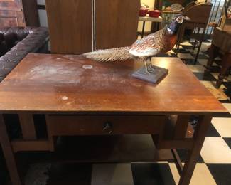 Arts and Crafts Mission oak signed Stickley Brothers Desk