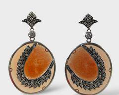 Sterling Lucite Earrings