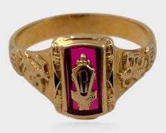 Fine Gold & Ruby 1952 Class Ring Size 9.75 4 grams
