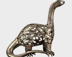 Fine Jezalaine Sterling Silver Figural Dinosaur Statement Brooch
