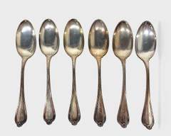 Fine Antique Sterling Silver Heavy Spoons 371 Grams

