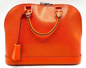 Louis Vuitton Orange Epi Alma PM; Pre-Owned