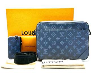 Louis Vuitton Blue Shadow Monogram Duo Messenger with Box - Only Worn Twice!