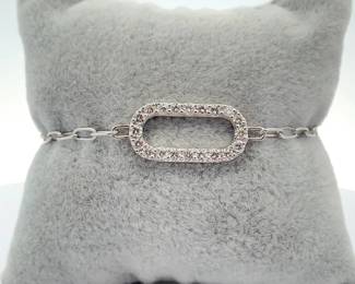 NEW! 1.25 Carat Pavé Diamond Paperclip Chain Bracelet