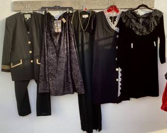 Lots of dresses, suits and skirts