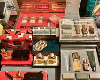 Aramis and Lauder for Men, Cologne, After Shave, Soap, Lotion,Devin boxed set and 4 mini Country After Shave