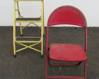 Misc. Vintage Chairs, Ladders,etc