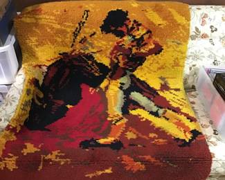 Hooked Rug / Latch Hook Wall Art