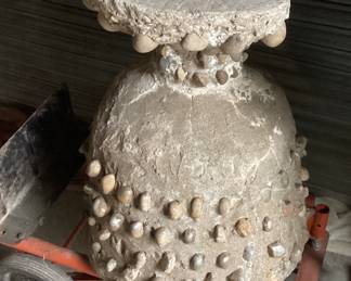 Cement Urn / Pedestal as found asking 50