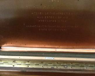 Engraved on copper liner