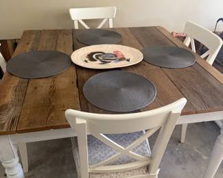Farmhouse Table with Vintage Farmhouse wood top