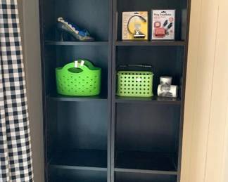 Twin black bookcases - selling as a set only