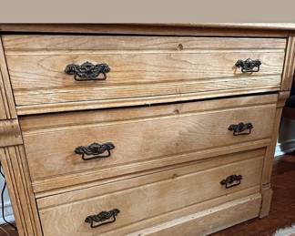 pine 3 drawer antique chest